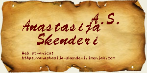 Anastasija Skenderi vizit kartica